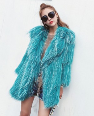 Knitted Raccoon Fur Jacket