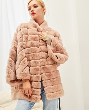 Rex Rabbit Fur Cape Style Jacket