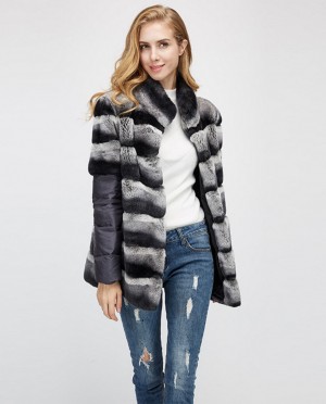 Rex Rabbit Fur Jacket with Detachable Sleeves