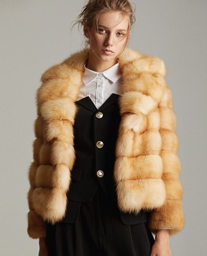 Cropped Sable Fur Jacket