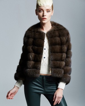 Zipped Sable Fur Jacket