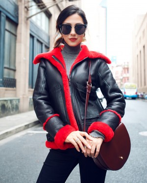 Merino Shearling Sheepskin Biker Jacket