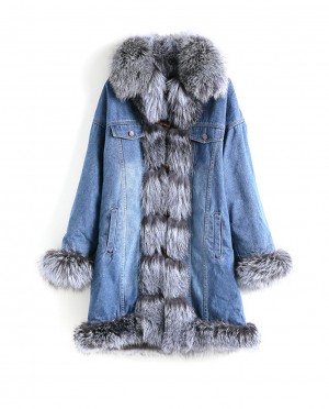 Fox Fur Trimmed Wintercoat Jean Parka