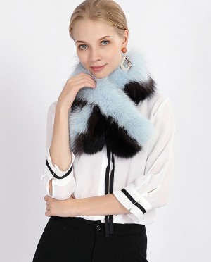 Two-tone Fox Fur Scarf