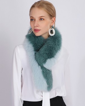 Two-tone Fox Fur Scarf