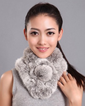 Rex Rabbit Fur Scarf Muffler Neckwarmer