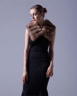 Sable Fur Scarf Bridal Capelet Neckwarmer