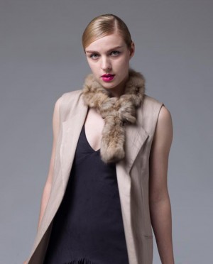 Knitted Sable Fur Scarf