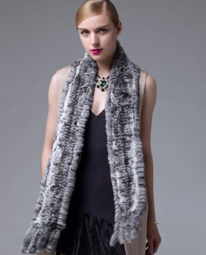 Chinchilla Fur Knitted Shawl