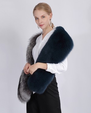 Two-tone Fox Fur Shawl