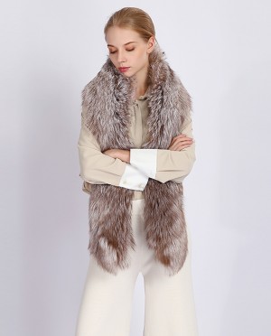 Real Fox Fur Collar Scarf Stole