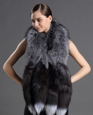 Silver Fox Fur Shawl