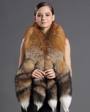 Red Fox Fur Shawl