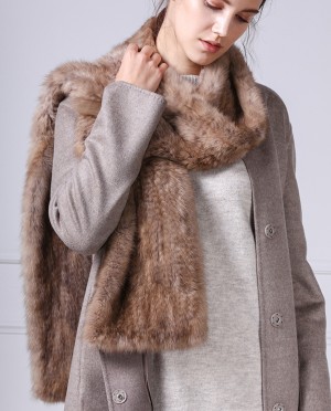 Knitted Sable Fur Shawl