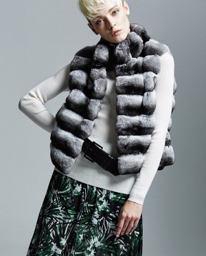 Cropped Chinchilla Fur Vest