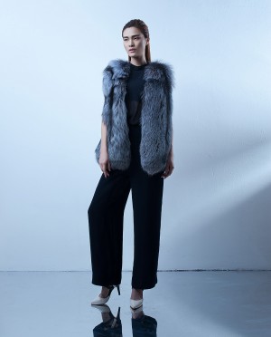 Silver Fox Fur Gilet