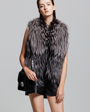 Silver Fox Red Fox Fur Gilet