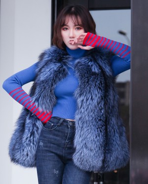 Silver Fox Fur Gilet