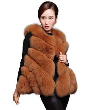 Womens Real Fox Fur Gilet