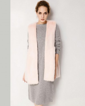 Pink Mink Fur Gilet