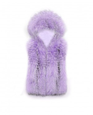 Raccoon Fur Hooded Gilet