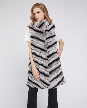 Chinchilla Rex Rabbit Fur Gilet Vest