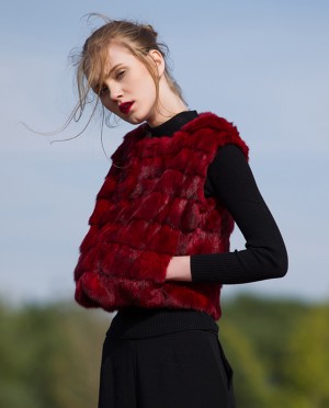 Red Sable Fur Vest