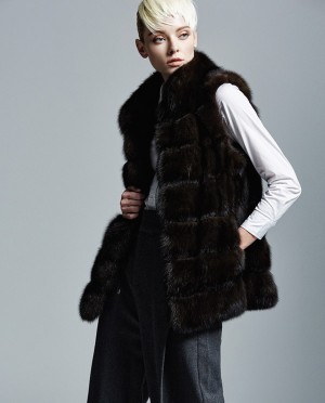 Genuine Black Sable Fur Vest
