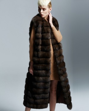 Sable Fur Long Vest