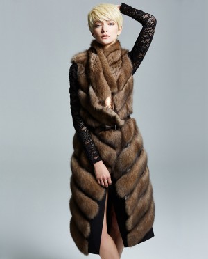 Sable Fur Long Vest