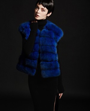 Real Blue Sable Fur Vest