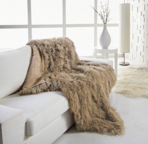 mongolian sheepskin throw