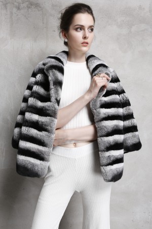 rex rabbit chinchilla jacket