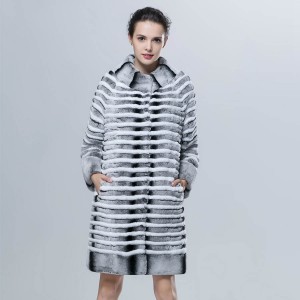 rex rabbit fur chinchilla coat