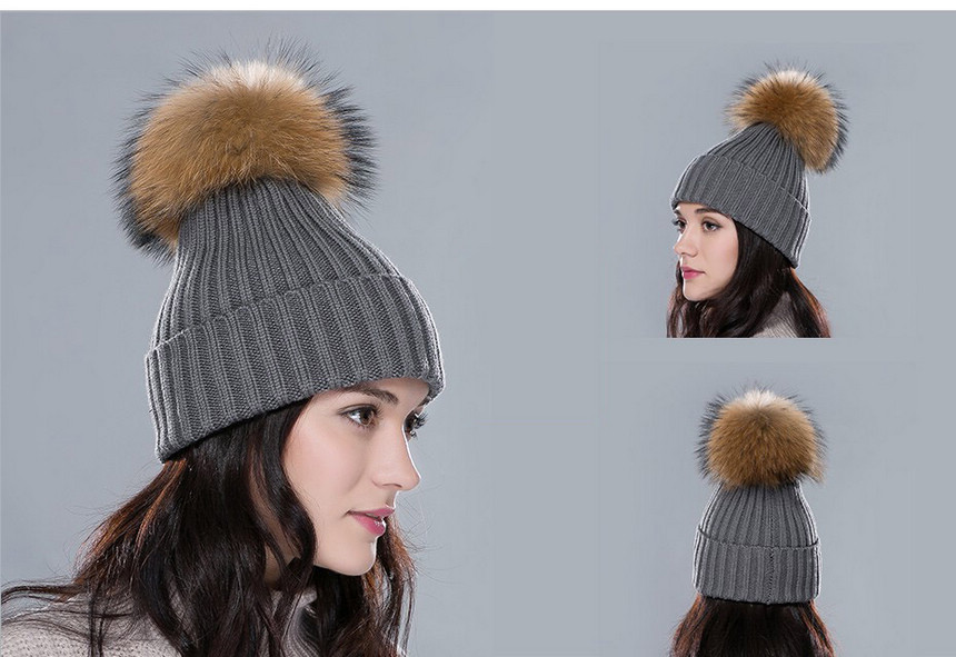 fur pom pom hat