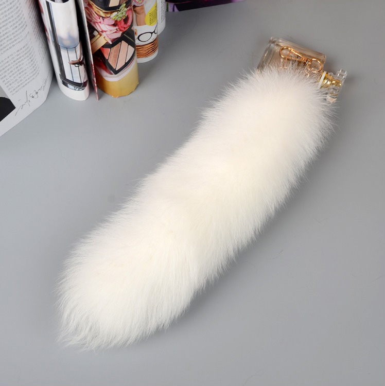Fox Fur Tail Pendant Bag Charm 905 Details 2