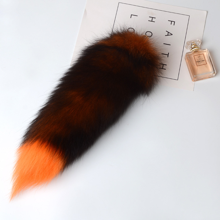 Fox Fur Tail Pendant Bag Charm 908 Details 4