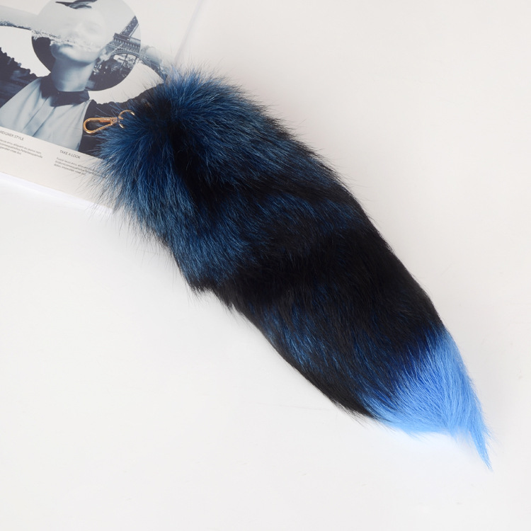 Fox Fur Tail Pendant Bag Charm 908 Details 1