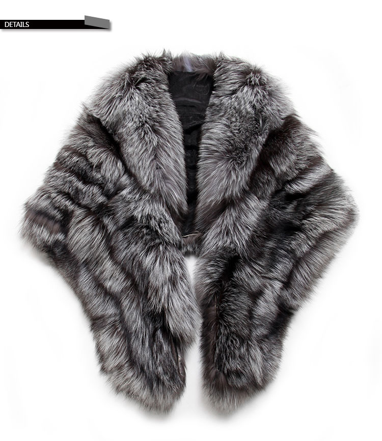 Silver Fox Fur Cape ffcafo12 details-1