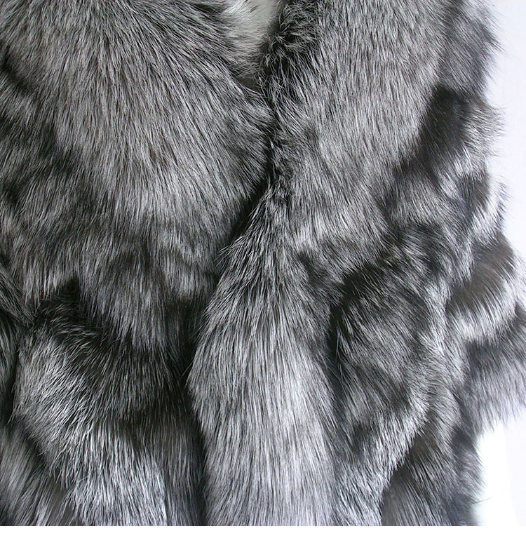 Silver Fox Fur Cape ffcafo12 details-5
