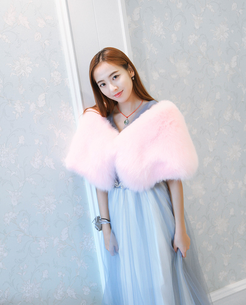 Fox Fur Capelet 882 Pink Details 2
