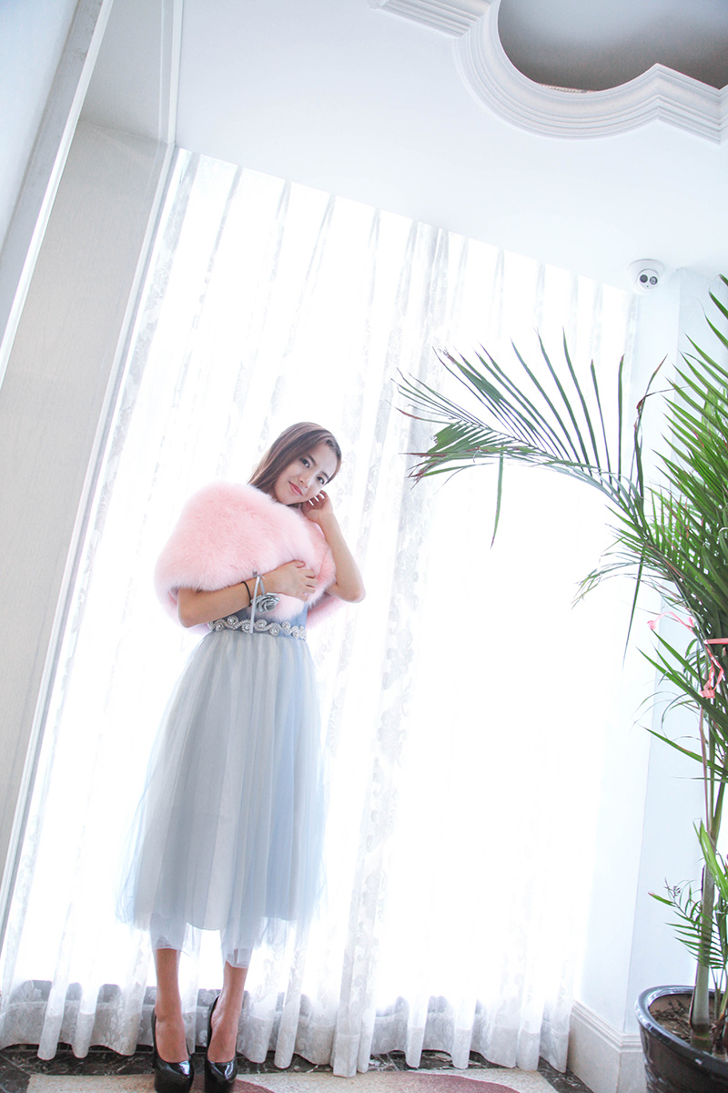 Fox Fur Capelet 882 Pink Details 5