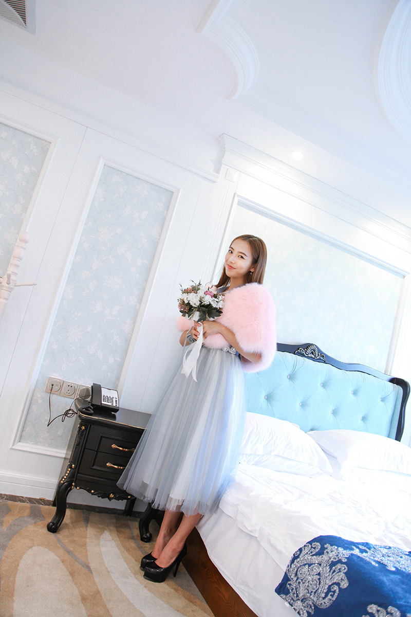 Fox Fur Capelet 882 Pink Details 4