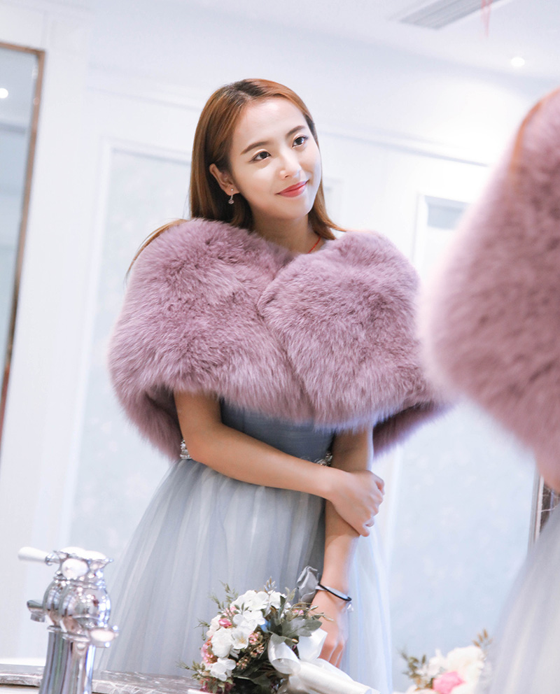 Fox Fur Capelet 882 Lavender Details 4