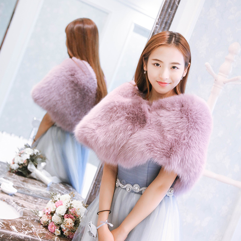 Fox Fur Capelet 882 Lavender Details 3