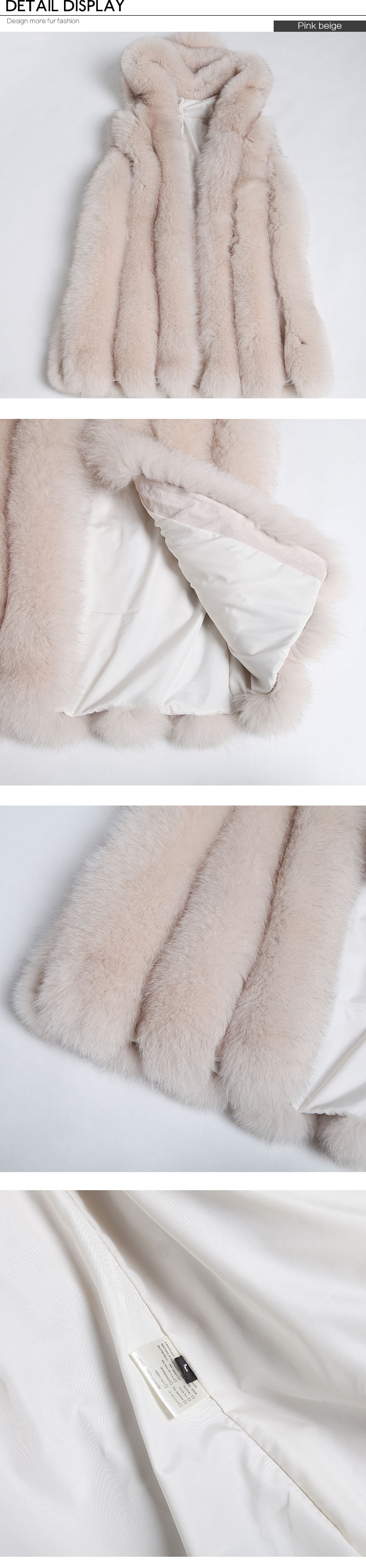 Women's Hooded Fox Fur Vest Waistcoat 11