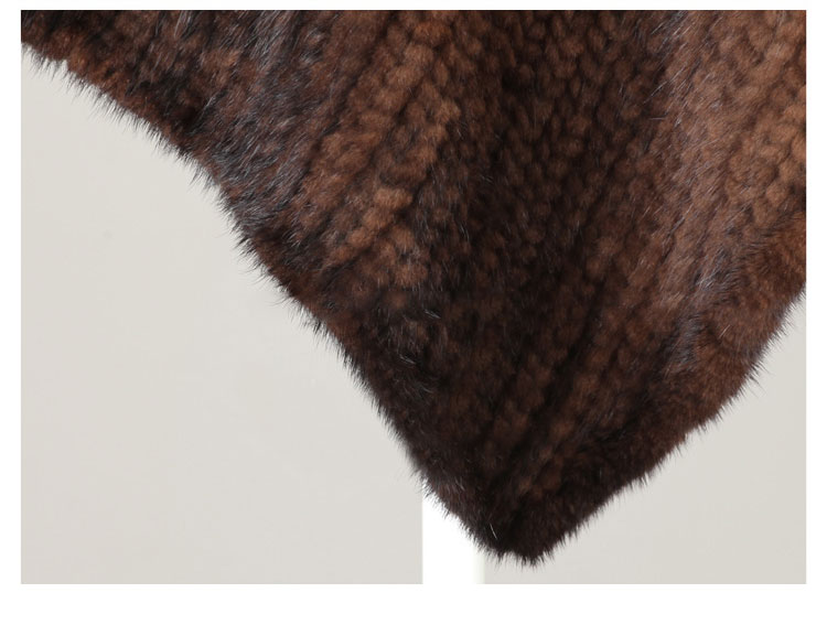 Knitted Mink Fur Poncho 843 Details 06