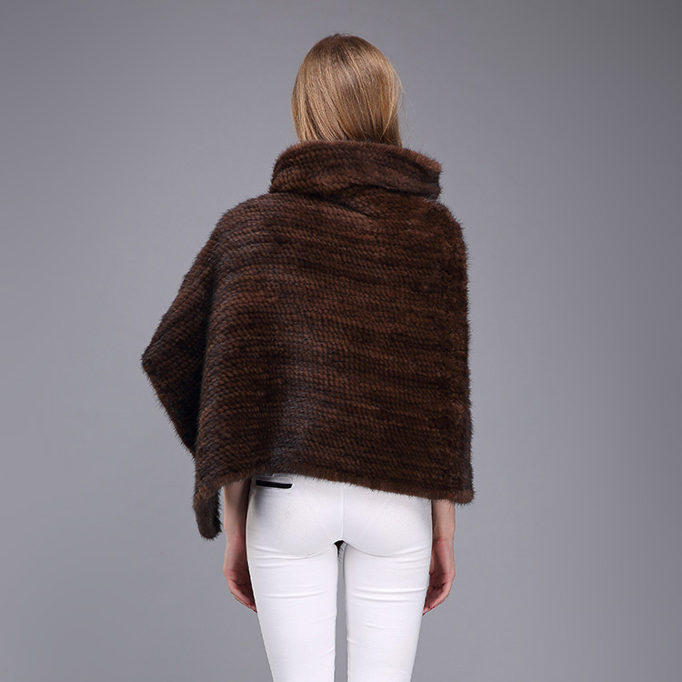 Knitted Mink Fur Poncho 974 Details 16