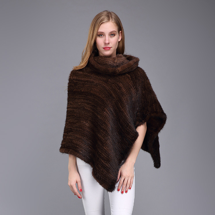 Knitted Mink Fur Poncho 974 Details 9