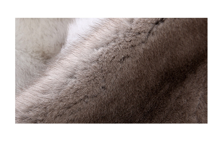 Hooded Fox Fur Coat with Mink Fur Sleeves 0067-6
